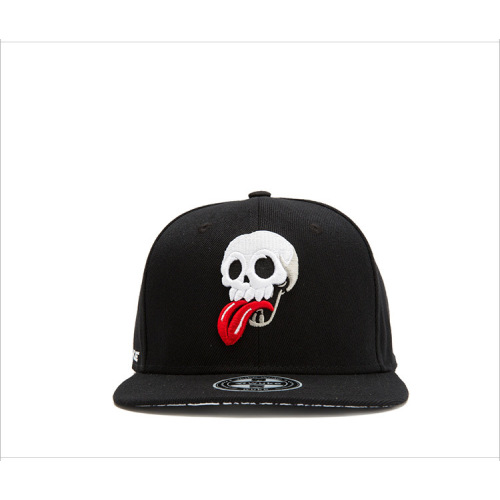 Hip hop embroidered baseball cap with skull