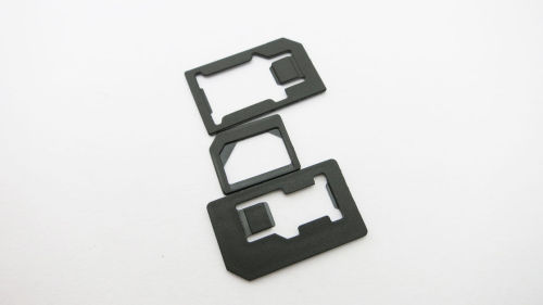 Black Iphone 5 Nano Sim Adapter , Mini Micro Sim Card Adaptor