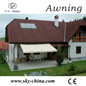 Retractable awning polycarbonate window awning