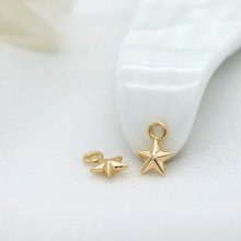Fashion Design 14K Gold Plated Small Star Charm for Jewelry Making