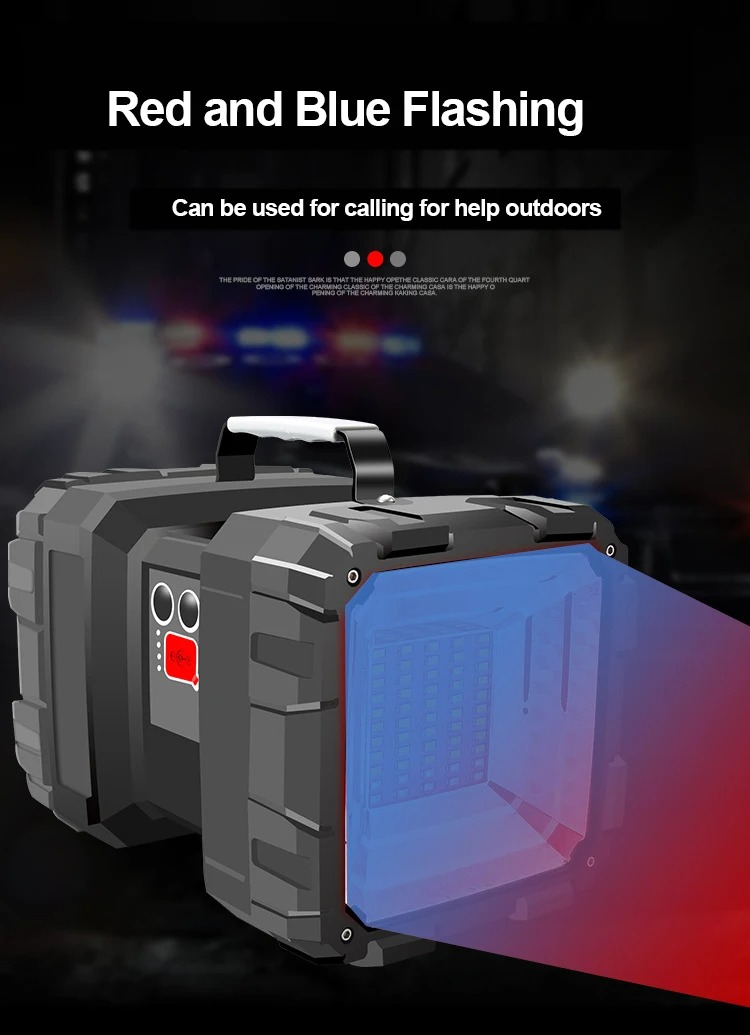 Large Multifunctional High Lumen Super Bright Power Display Large Battery Capacity Long Endurance LED Flashlight Camping Light