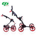 4 Wheel Golf Push Cart Golf Trolley Umbrella