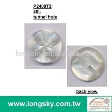 (#P2400T2) 48L large tunnel shank plastic resinic polyester button for garment