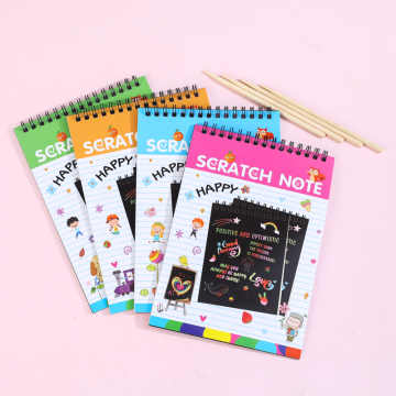 Rainbow Magic Scratch Drawing Books for Kids - A5 Size Colorful Note Pad
