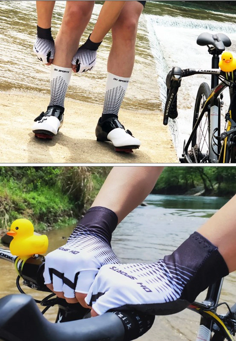 Wholesale Sunscreen Breathable Sweat-Absorbent Non-Slip Unisex Cycling Half-Finger Motorcycle Gloves