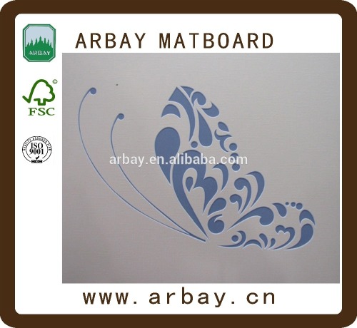 Wholesale uncut or precut mat board for photo frame passe partout wall decorate green board mat board off white