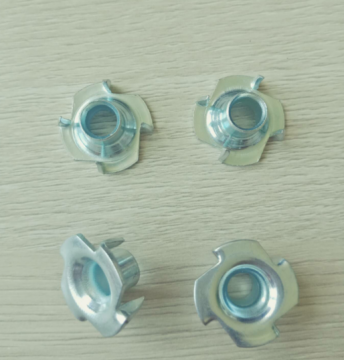 White ZP threadless M9.5X11 Tee Nuts