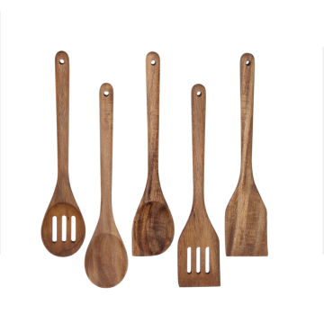 Wooden cooking utensil set