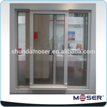 Aluminum sliding security door with security glass