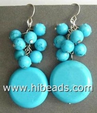 turquoise earring,handmade fashion jewelry TQE0036