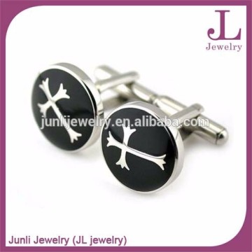 Top Quality Enamel Cross Cufflinks Classic Stainless Steel Cufflinks