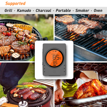 Thermomètre à gril Bluetooth intelligent Thermomètre à viande pour barbecue sans fil