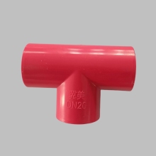 Red Positive Three-Way Tee Connector for 25mm Sampling Tubes