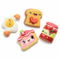 Kawaii Simulazione Cibo Resina Perline Carino Uovo Pane Ornamento per la casa Bambini Casa delle bambole Giocattoli Regalo Slime Filler