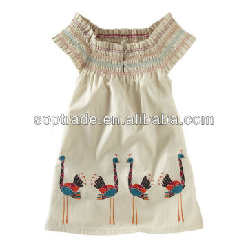 Peacock picture children frocks cute designs