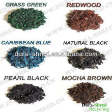 used tire chips produced by tire recycling machine