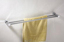 Chrome Bathroom Double Towel Bar