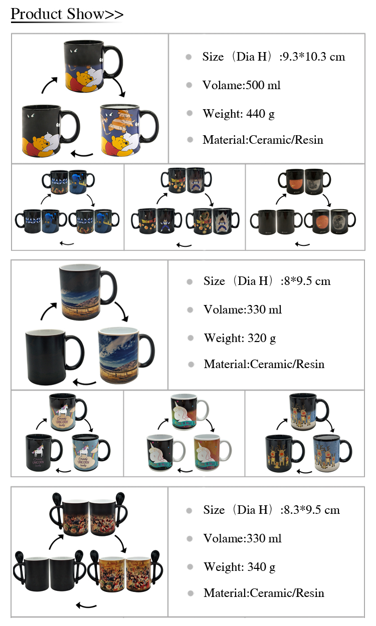 picture battery magic cup,heat sensitive magic mug ,promotional mug christmas mug cheap ceramic mugs