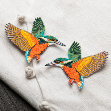 Patch Bird Embroidery Iron på Patches Clothing Animal