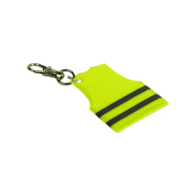 Fluorescent Yellow Reflective Vest Shape Key chain