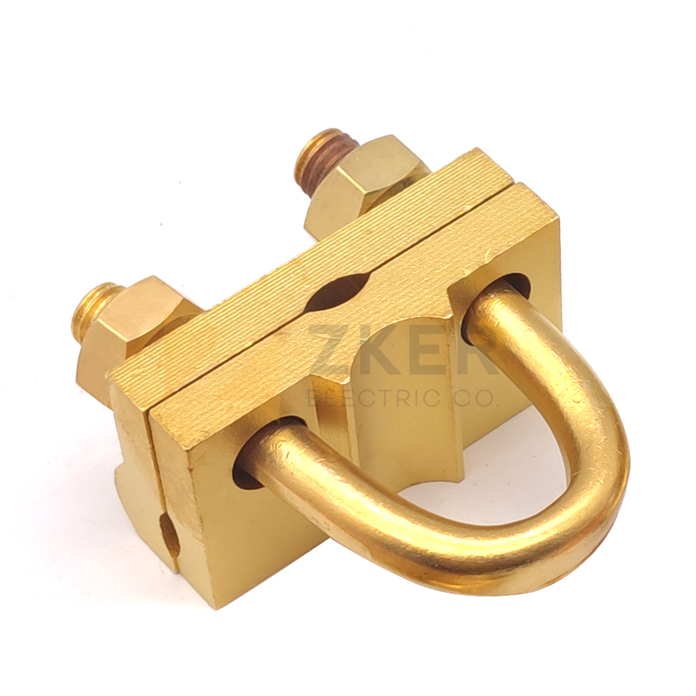 5/8" 16mm Welding Ground Clamps Square Brass Clamps for Earthing Tape to Tape cable wire anchor clamp