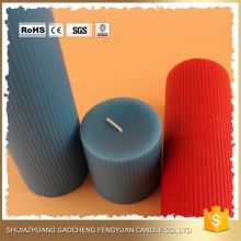 Customized discount mini battery pillar candles