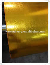 Embossed metallized paper for beer label manfacture