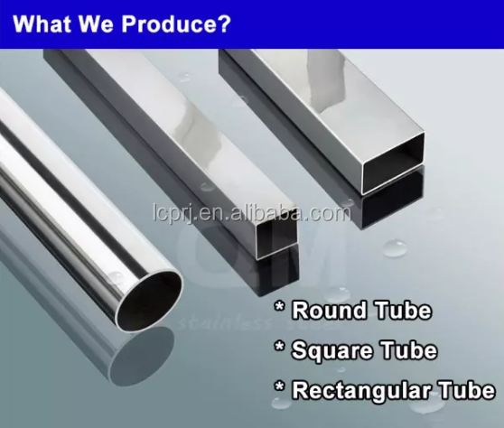 Hot sale 304 316 stainless steel square/rectangular welded steel pipe and tube