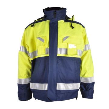 fire retardant safety reflective work jacket