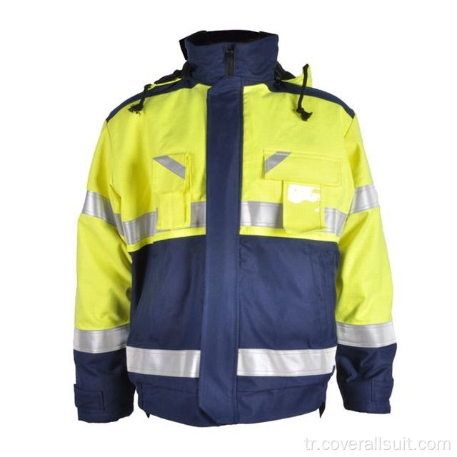 yangın geciktirici güvenlik yansıtıcı iş ceket