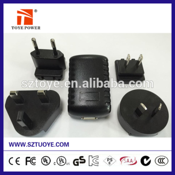 24v power adapter usb interchangeable adapter 220V input pse approved