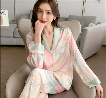 Satin silk bridesmaid pajamas set women sleepwear