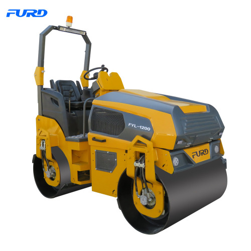 FYL-1200 NOVO MINI COMPACTOR DUPLO DUPLO VIBRATÓRIO DE 3 TON ROAD ROLLER PREÇO