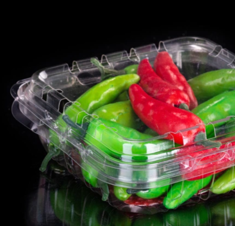 Scatola di imballaggio in plastica trasparente per insalata e frutta