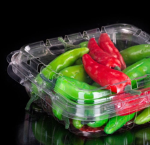 Recyclable clamshell vegetable packaging box
