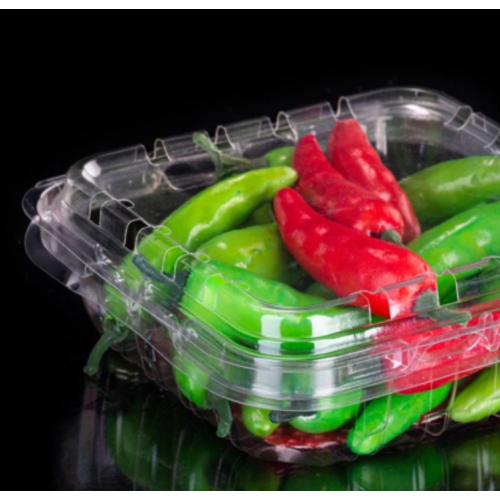 Boîte d'emballage en plastique transparente pour salade et fruits