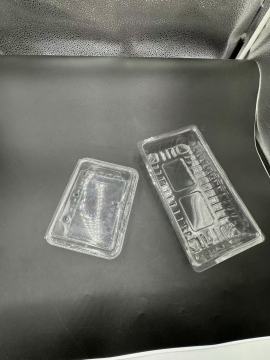 the PET box for meat and vegetale meat plate display and stocking