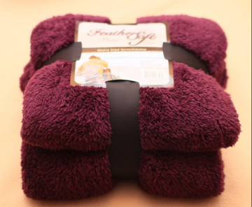 polyester sherpa microfiber sherpa fluffy blanket