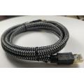 Gold Nylon Braided Cat8 Internet Lan Patch Cable