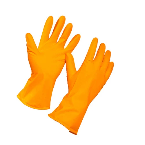 50g Orange Waterproof Household Latex Rubber Gloves