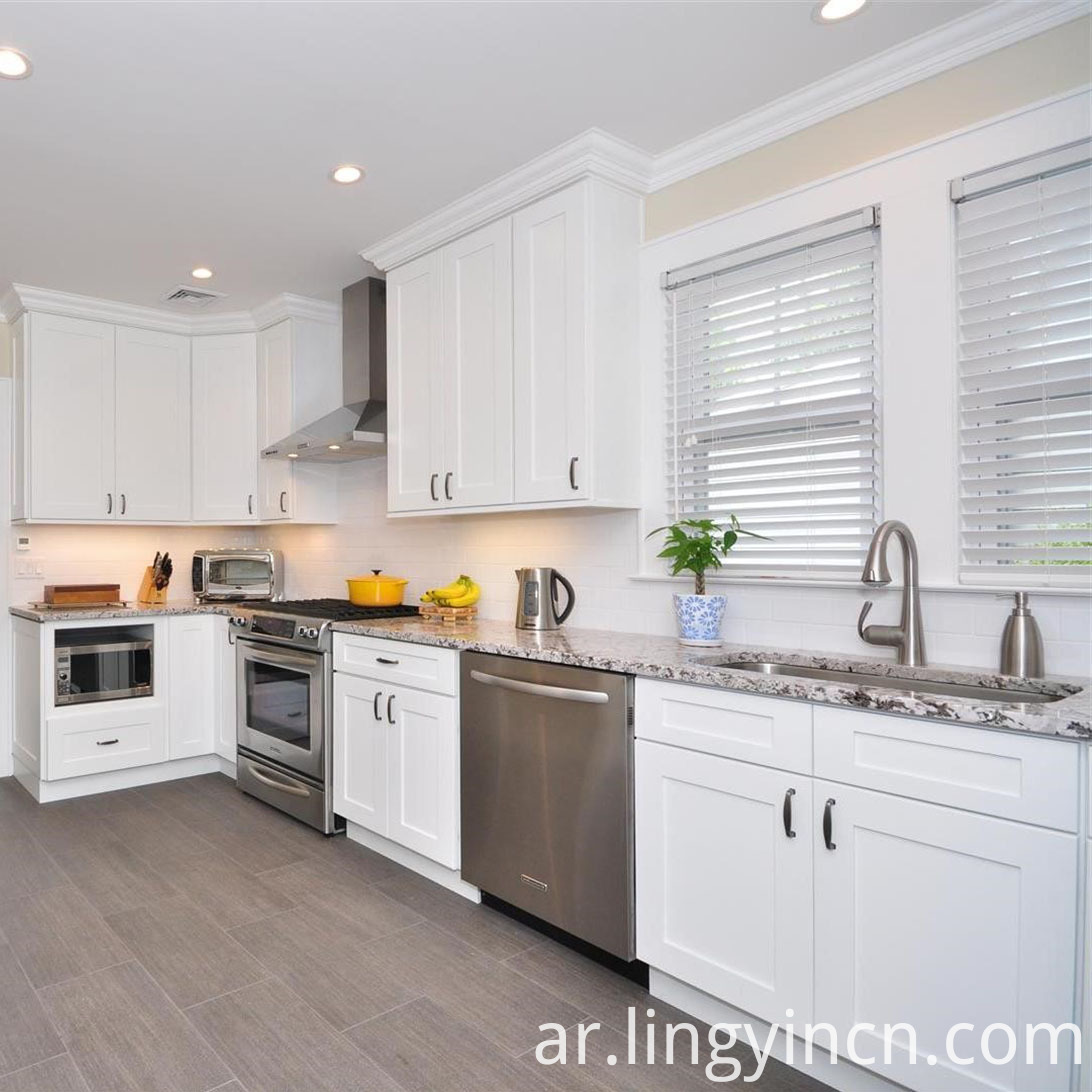 الصين خزانة مطبخ تشطيب عالي اللمعان مع الطراز الأمريكي المصنعين