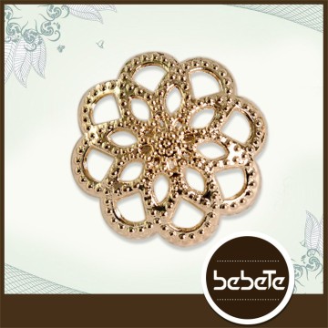 gold plated buttons flower shaped metal buttons