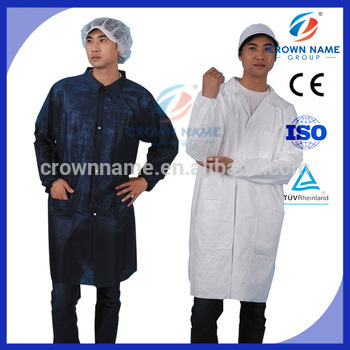 wholesale long disposable laboratory gown lab coat scrubs