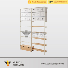 Simple assembled wall display racks for boutiques