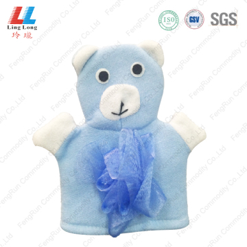 Fiber children shower bath gloves