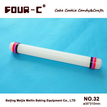 Cake decorating plastic rolling pin, sugarpaste rolling pin