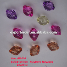 clear olivary acrylic beads