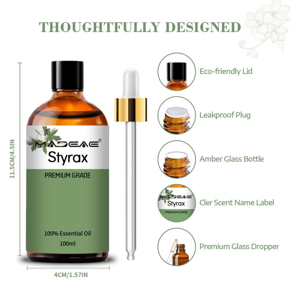 High Grade Pure Diffuser Aromatherapy Styrax Essential Oil for Skin Care