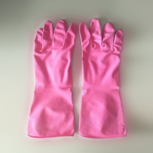 Guantes de goma coloridos de los guantes del hogar del látex de la limpieza