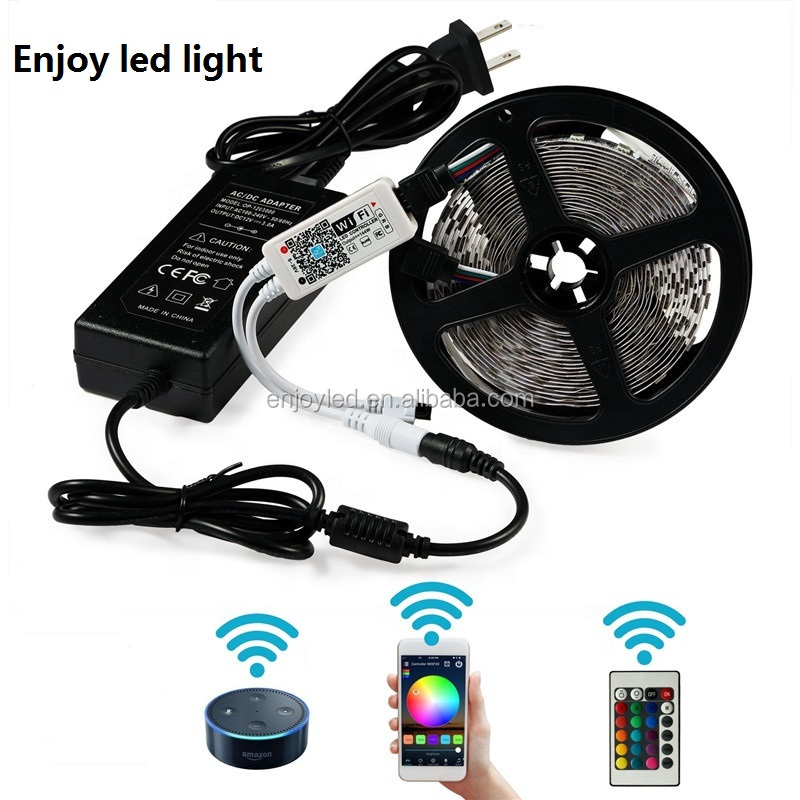 Tuya App Remote Control 24V Rgb 5M Wifi Smart Led Strip